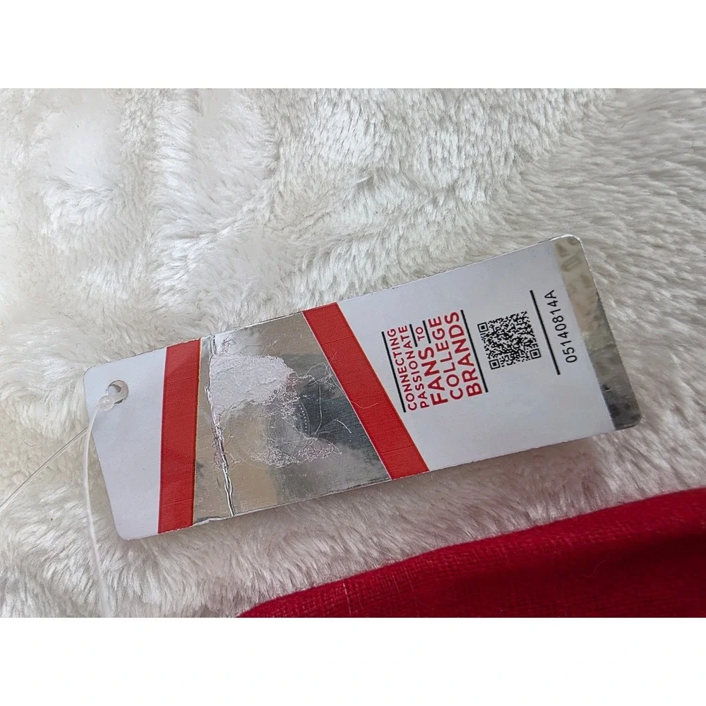 Little Earth NCAA Nebraska Cornhuskers Sheer Infinity Scarf Red White‎ NWT